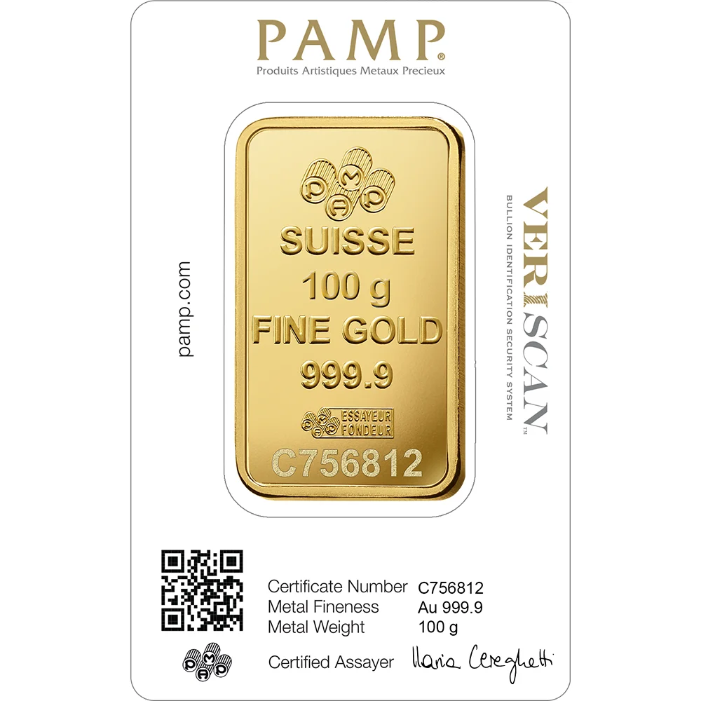 Fortuna Gold Minted Bar - 100g