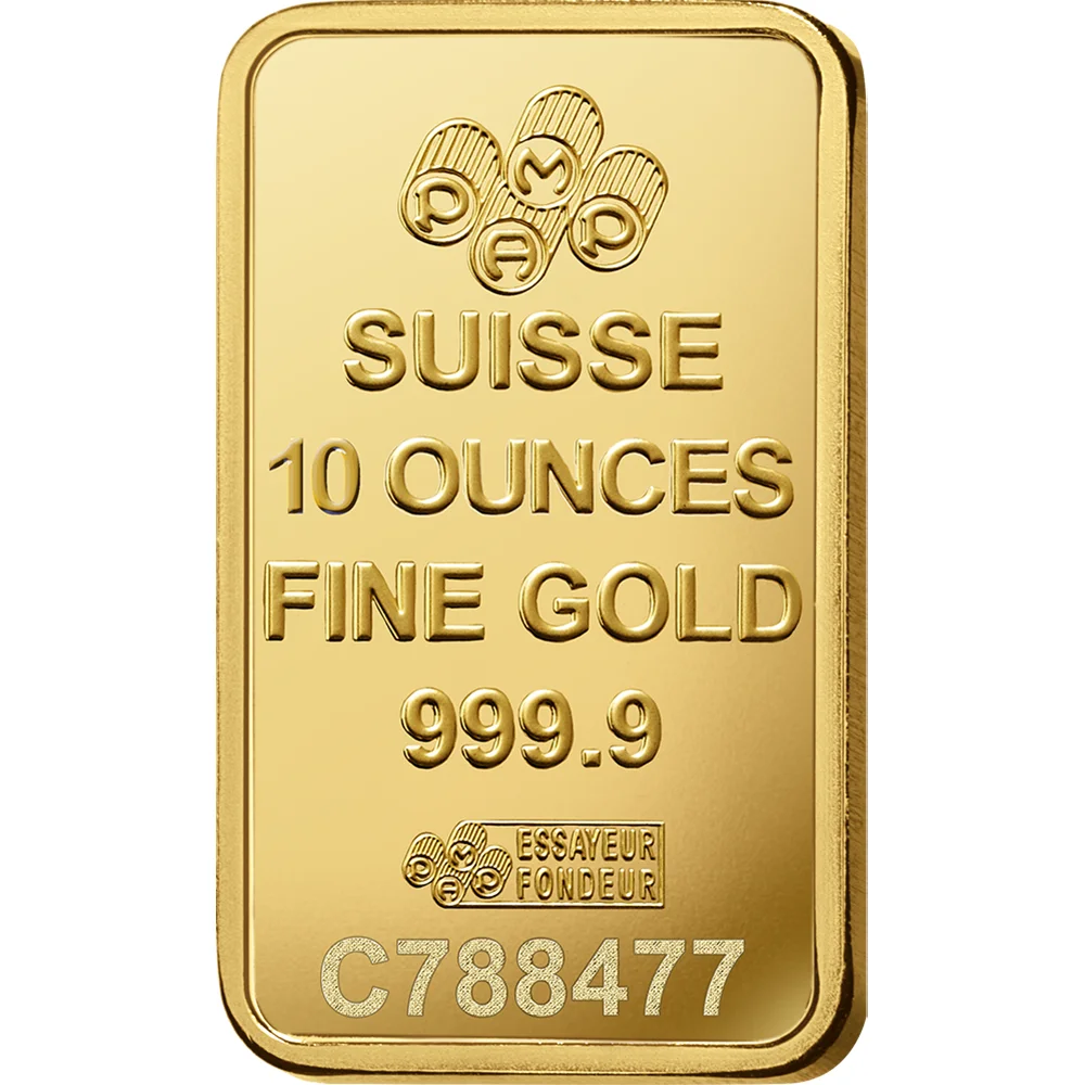 Fortuna Gold Minted Bar - 10oz