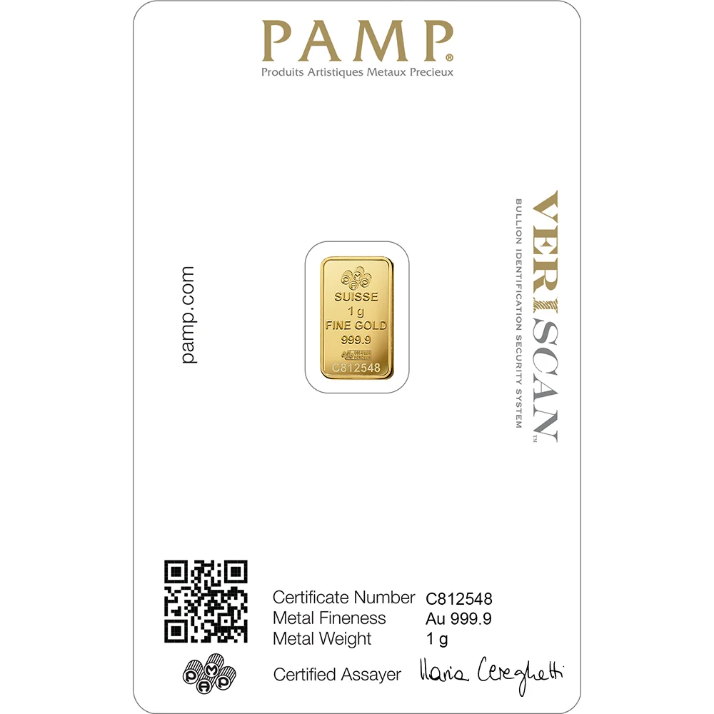Fortuna Gold Minted Bar - 1g