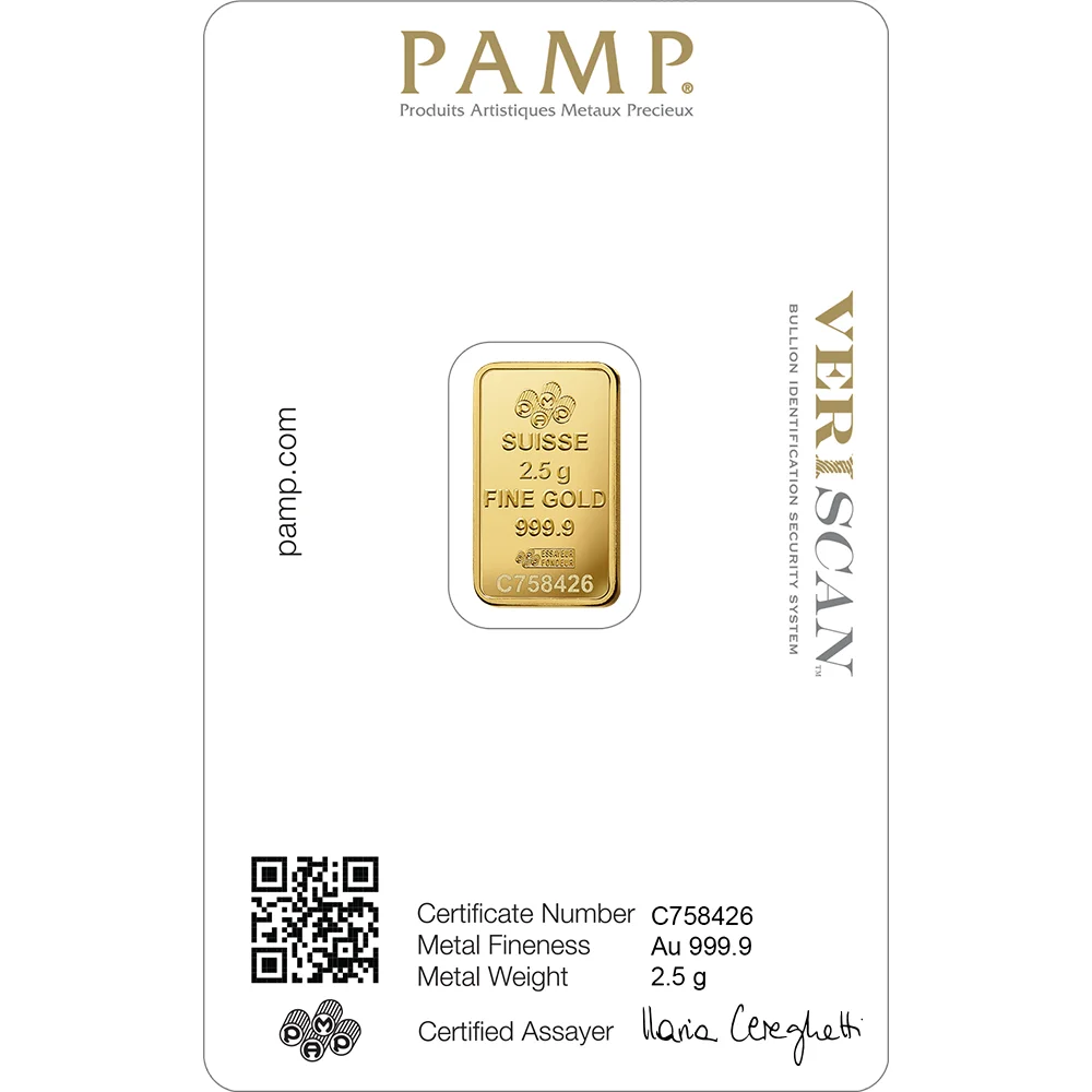 Fortuna Gold Minted Bar - 2.5g
